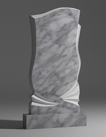 модель №086 вертикальный памятник из уфалейского мрамора