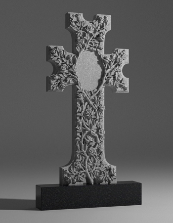 модель №092 крест из карельского гранита