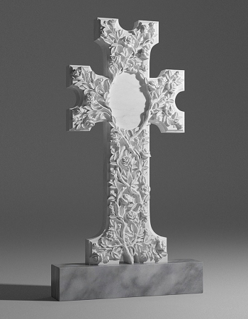 модель №092 крест из уфалейского мрамора