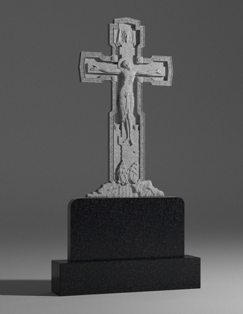 модель №008 крест из карельского гранита