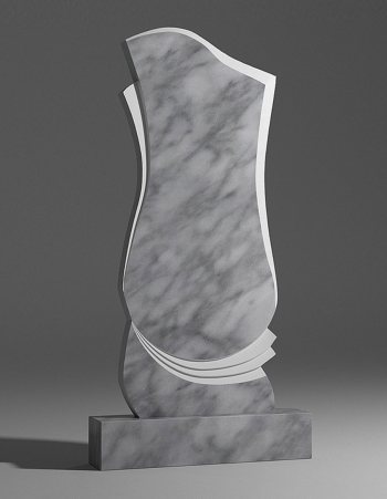 модель №085 вертикальный памятник из уфалейского мрамора