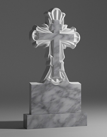 модель №016 крест из уфалейского мрамора