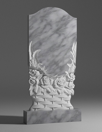 модель №044 резной памятник из уфалейского мрамора