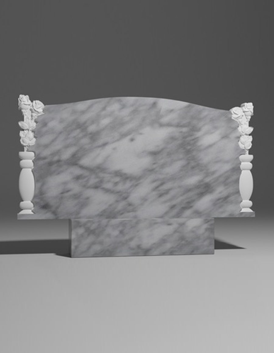 модель №246 горизонтальный памятник из уфалейского мрамора