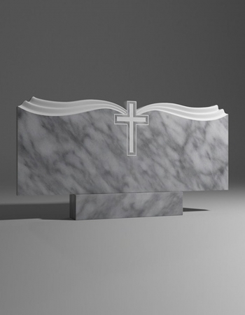 модель №065 горизонтальный памятник из уфалейского мрамора
