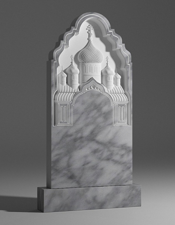 модель №030 резной памятник из уфалейского мрамора