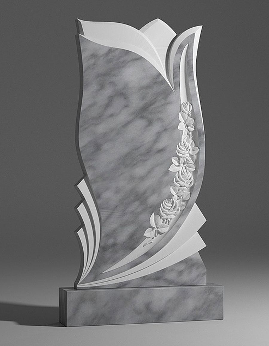 модель №014 резной памятник из уфалейского мрамора
