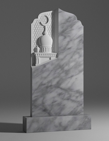 модель №035 вертикальный памятник из уфалейского мрамора