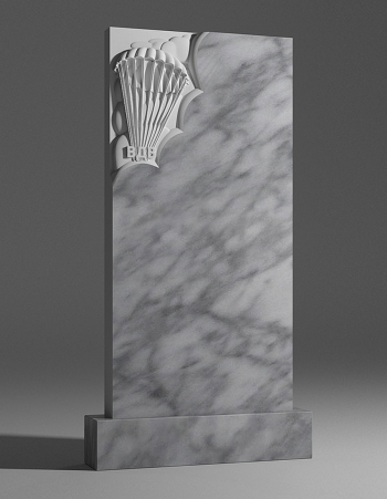 модель №076 вертикальный памятник из уфалейского мрамора