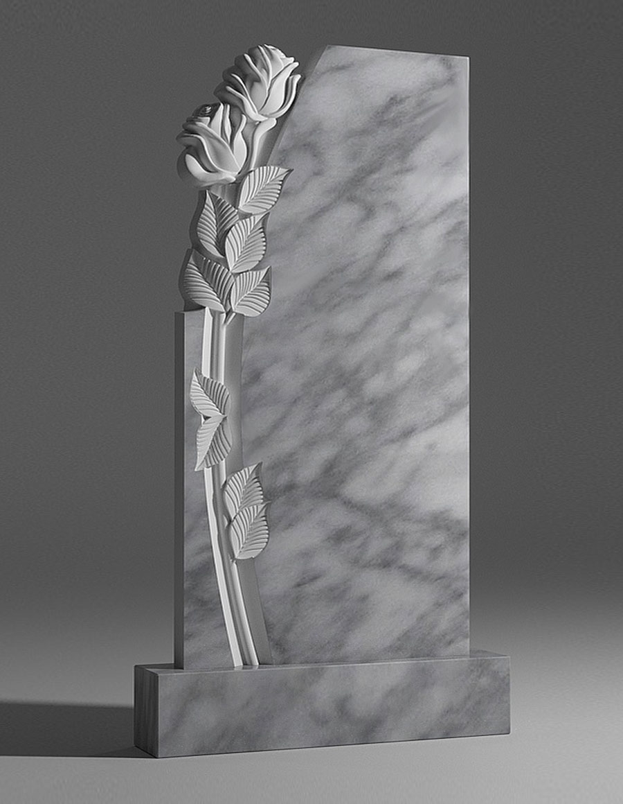 модель №002 резной памятник из уфалейского мрамора