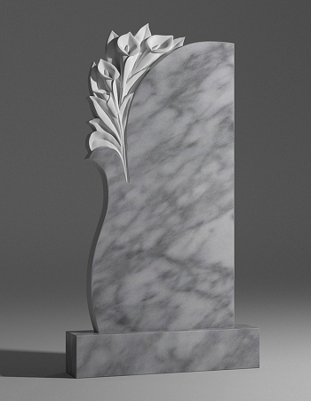 модель №037 вертикальный памятник из уфалейского мрамора