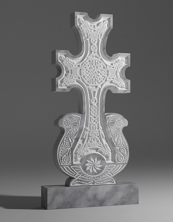 модель №027 крест из уфалейского мрамора