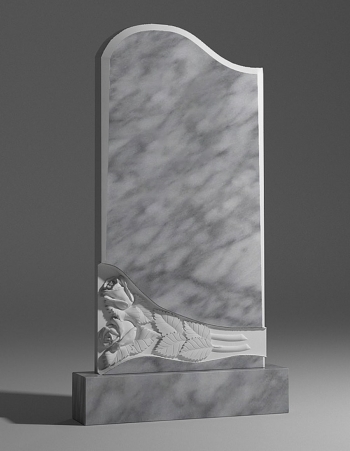 модель №010 вертикальный памятник из уфалейского мрамора