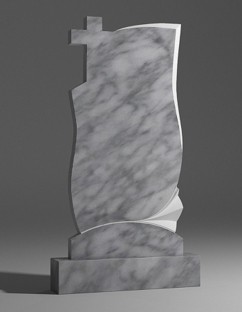 модель №088 вертикальный памятник из уфалейского мрамора