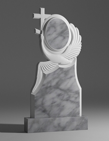 модель №055 резной памятник из уфалейского мрамора