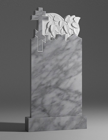 модель №040 вертикальный памятник из уфалейского мрамора
