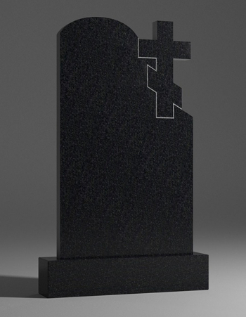 модель №090 вертикальный памятник из карельского гранита