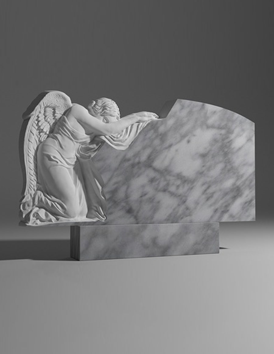 модель №057 горизонтальный памятник из уфалейского мрамора