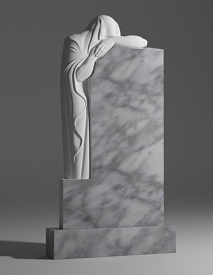 модель №026 резной памятник из уфалейского мрамора