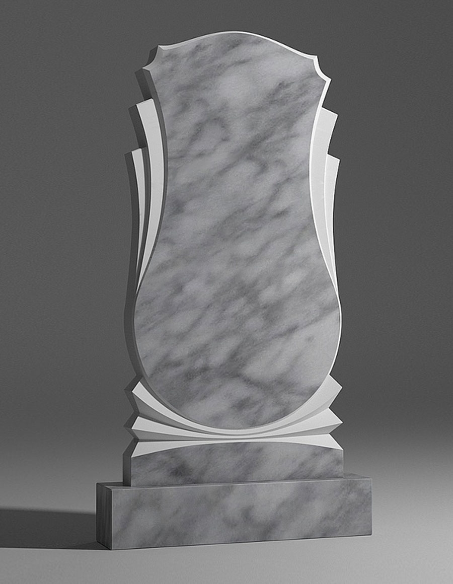 модель №084 вертикальный памятник из уфалейского мрамора