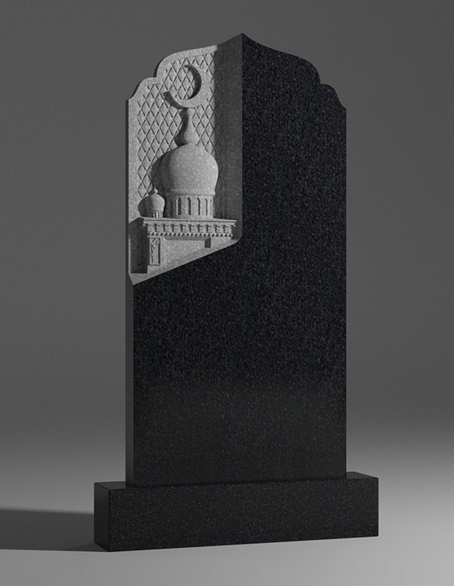 модель №035 вертикальный памятник из карельского гранита
