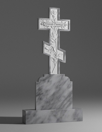 модель №094 крест из уфалейского мрамора