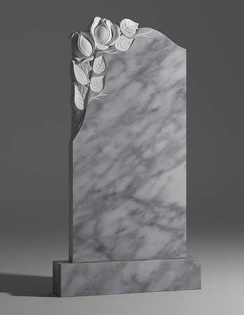 модель №033 вертикальный памятник из уфалейского мрамора