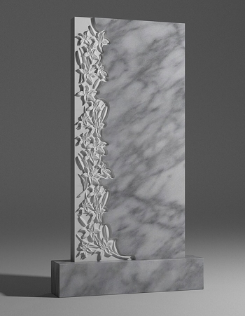 модель №039 вертикальный памятник из уфалейского мрамора
