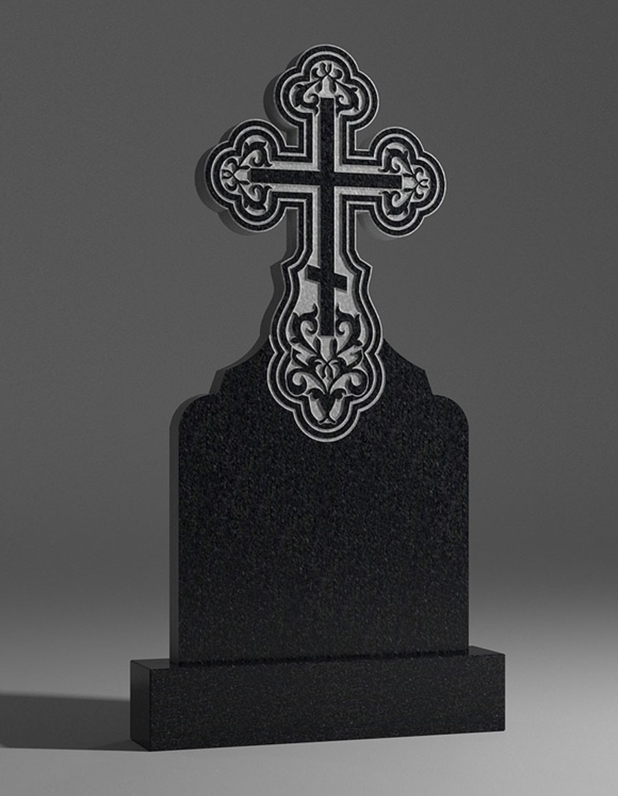 модель №095 крест из карельского гранита