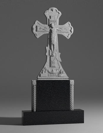 модель №028 крест из карельского гранита