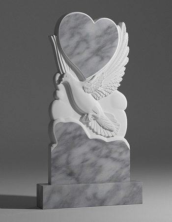 модель №009 резной памятник из уфалейского мрамора