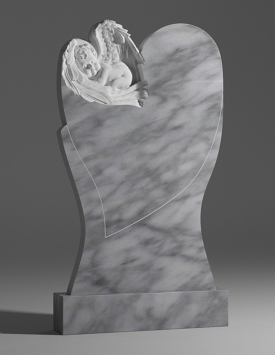 модель №074 резной памятник из уфалейского мрамора