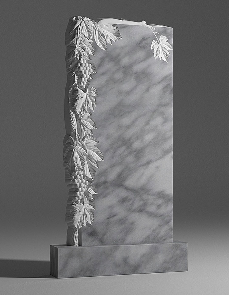 модель №005 резной памятник из уфалейского мрамора
