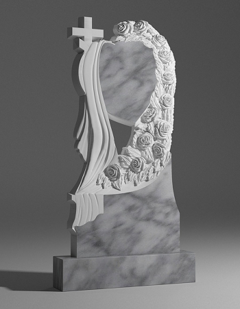 модель №001 премиум памятник из уфалейского мрамора