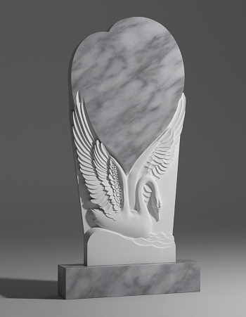 модель №019 резной памятник из уфалейского мрамора