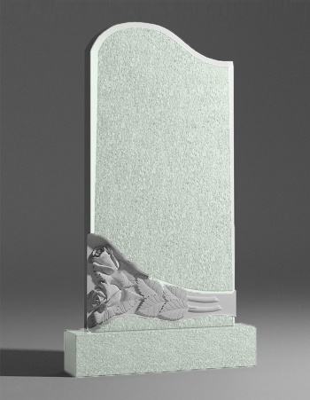 модель №010 вертикальный памятник из светло-серого гранита