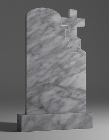 модель №090 вертикальный памятник из уфалейского мрамора