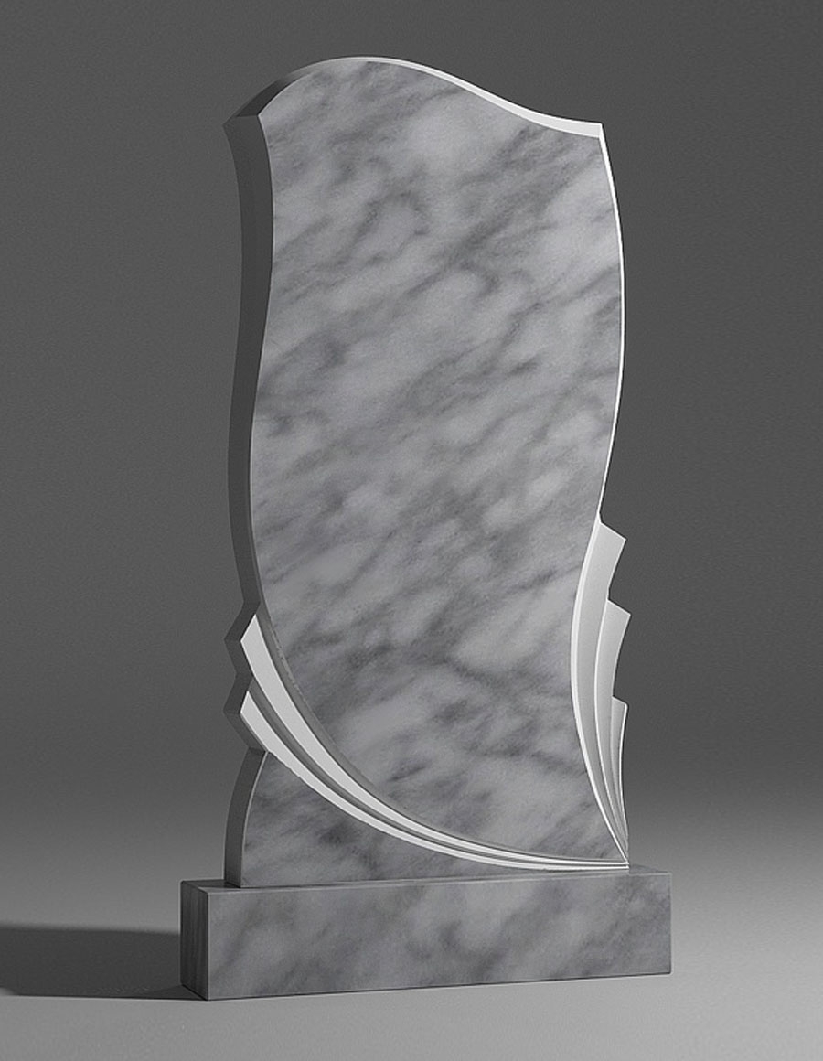 модель №087 вертикальный памятник из уфалейского мрамора