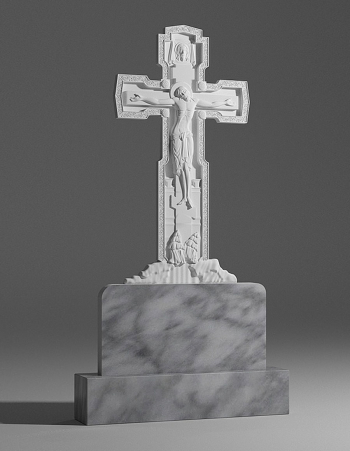 модель №008 крест из уфалейского мрамора