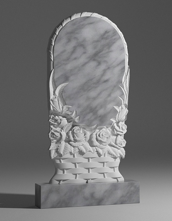 модель №089 резной памятник из уфалейского мрамора